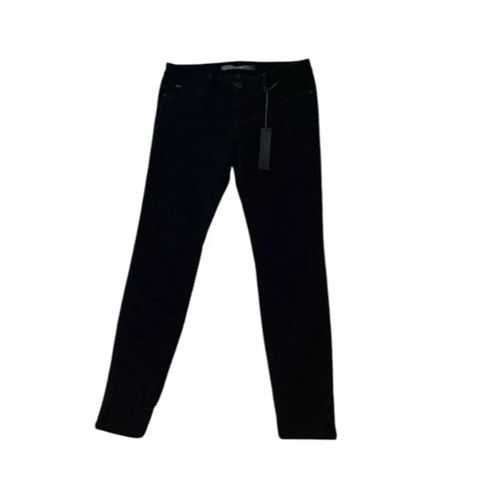 Joes Jeans Womens Chelsea Skinny Ankle Jeans Black Suede Corduroy Size 27